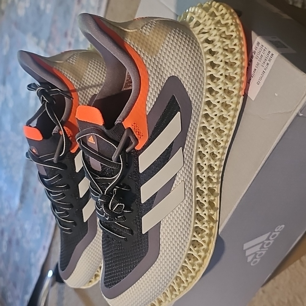 Adidas 4DFWD Black and Orange Running Shoes